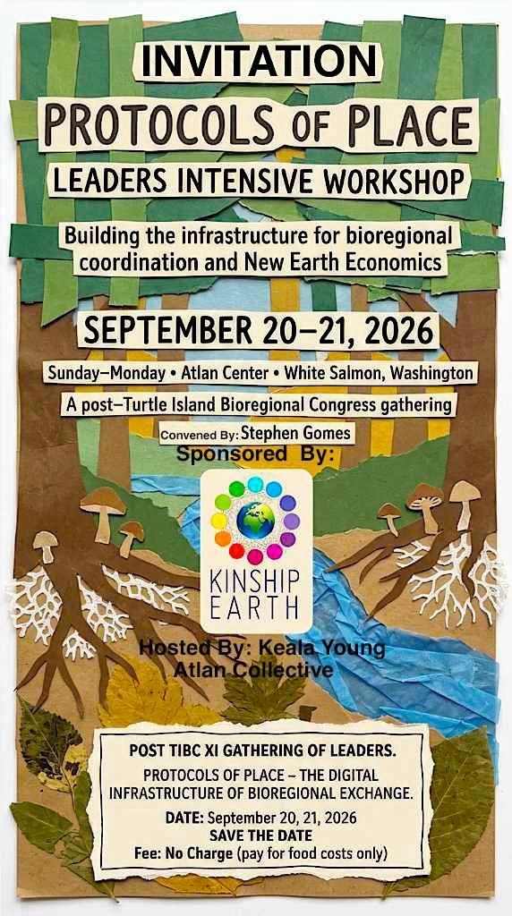 Invitation poster — Protocols of Place Leaders Intensive Workshop, September 20–21 2026